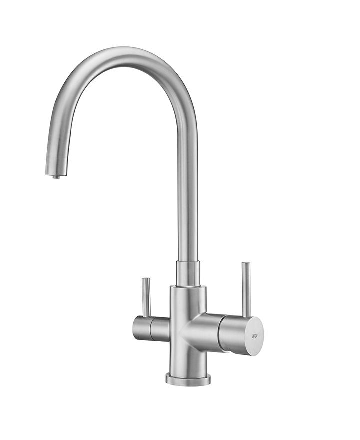 Zip 3 Way Filtered Mixer Tap Stainless Steel
