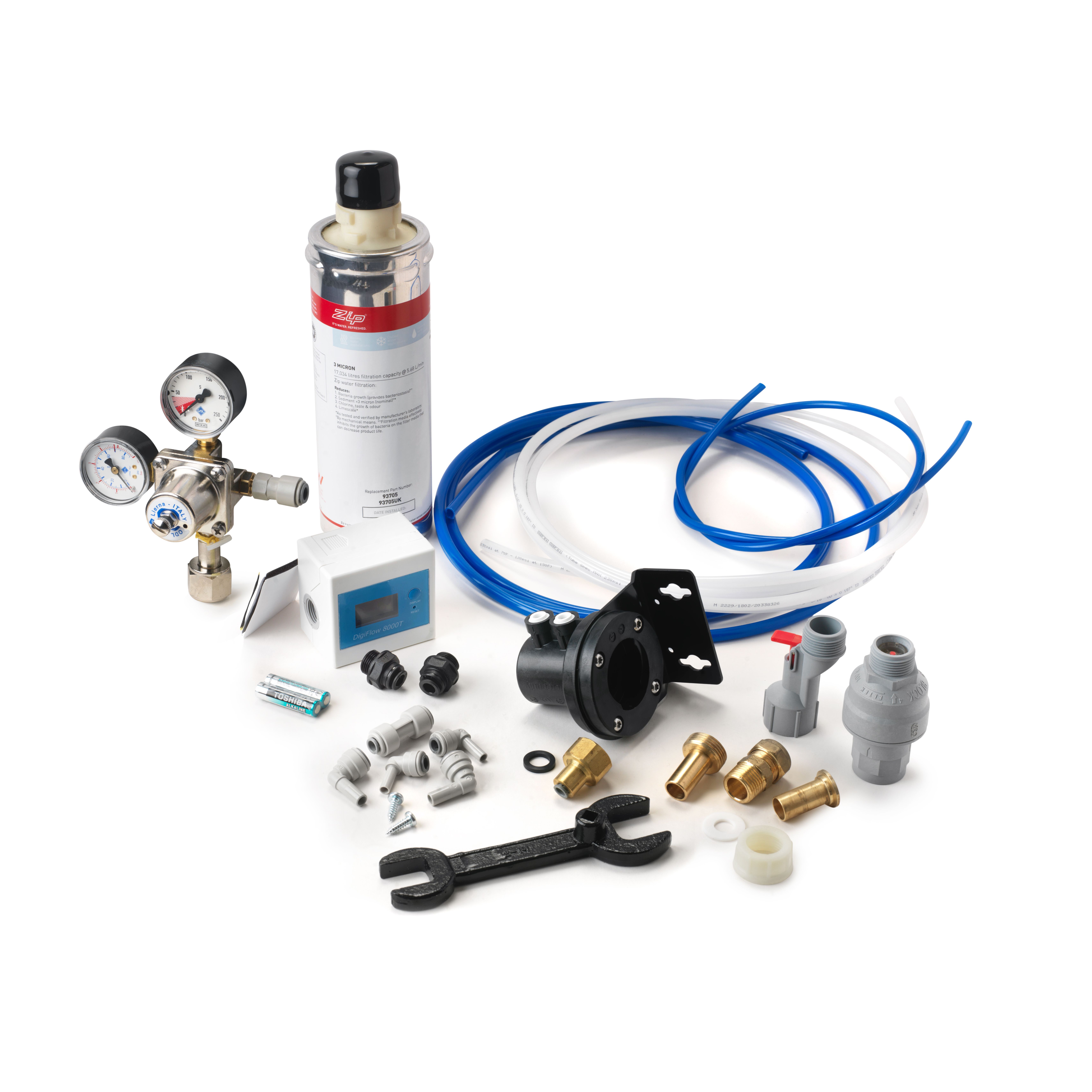 MicroPurity HydroChill filter installation Kit with CO2 Regulator